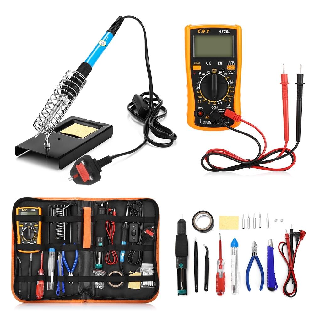 23 in 1 Soldering Iron Multi-use Hand Tools Set for Various Electronic Devices Kit Electronica LCD Screen Digital Multimeter